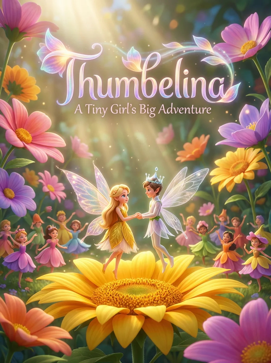 Thumbelina: A Tiny Girl's Big Adventure kids picture book cover