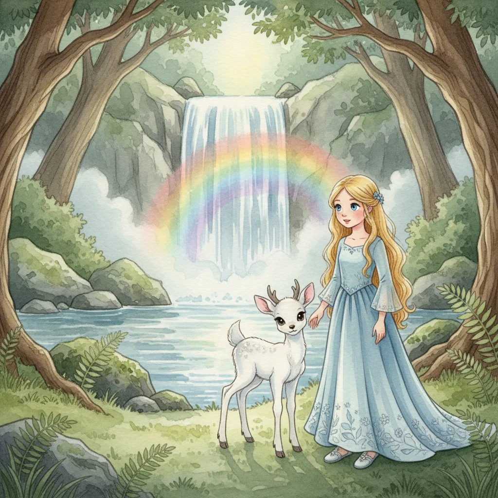 Illustration for: The Hidden Waterfall's Rainbow