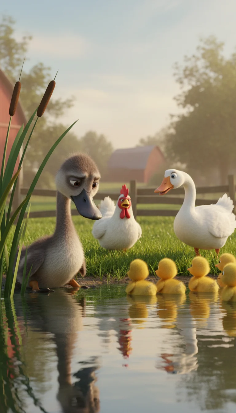 Illustration for: The Unwanted Duckling